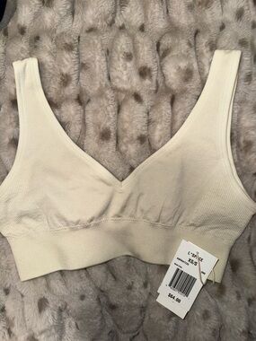 NWT l*space Ribbed V-Neck Bralette in BNE (Light Cream)